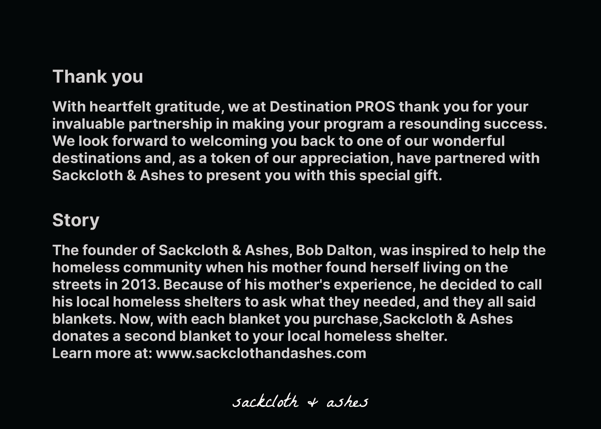 FREE Custom Story Card - Destination Pros